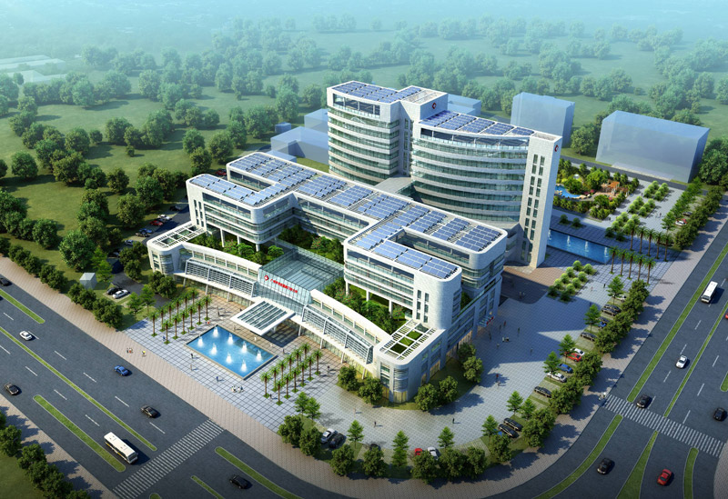 廣州開發區醫院鳥瞰圖 廣州開發區醫院鳥瞰圖