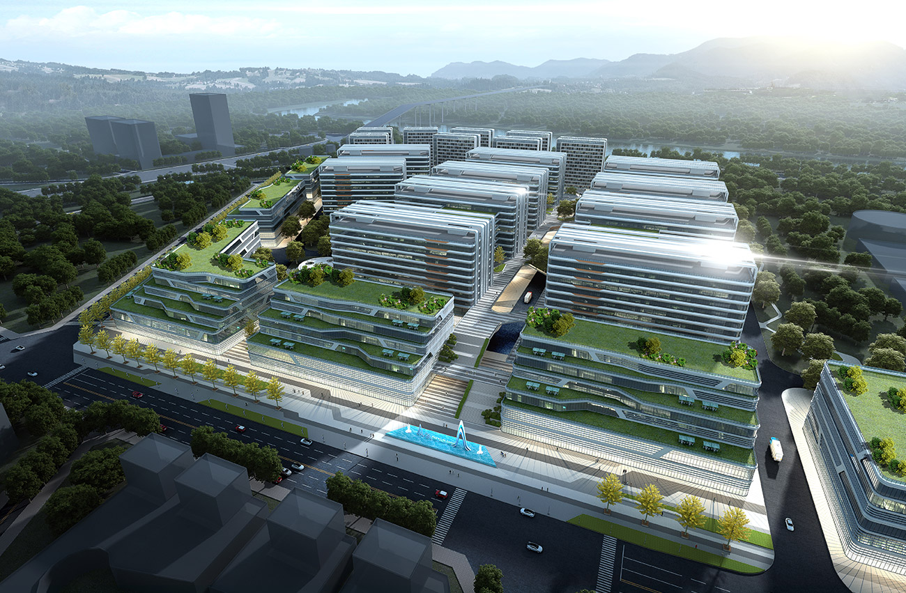 跨境電商產業園效果圖 跨境電商產業園效果圖